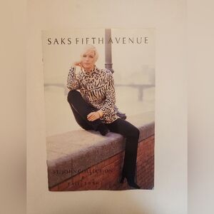 St. John Collection Saks Fifth Avenue Fall 1996 Print Catalog. 8 x 11.75"